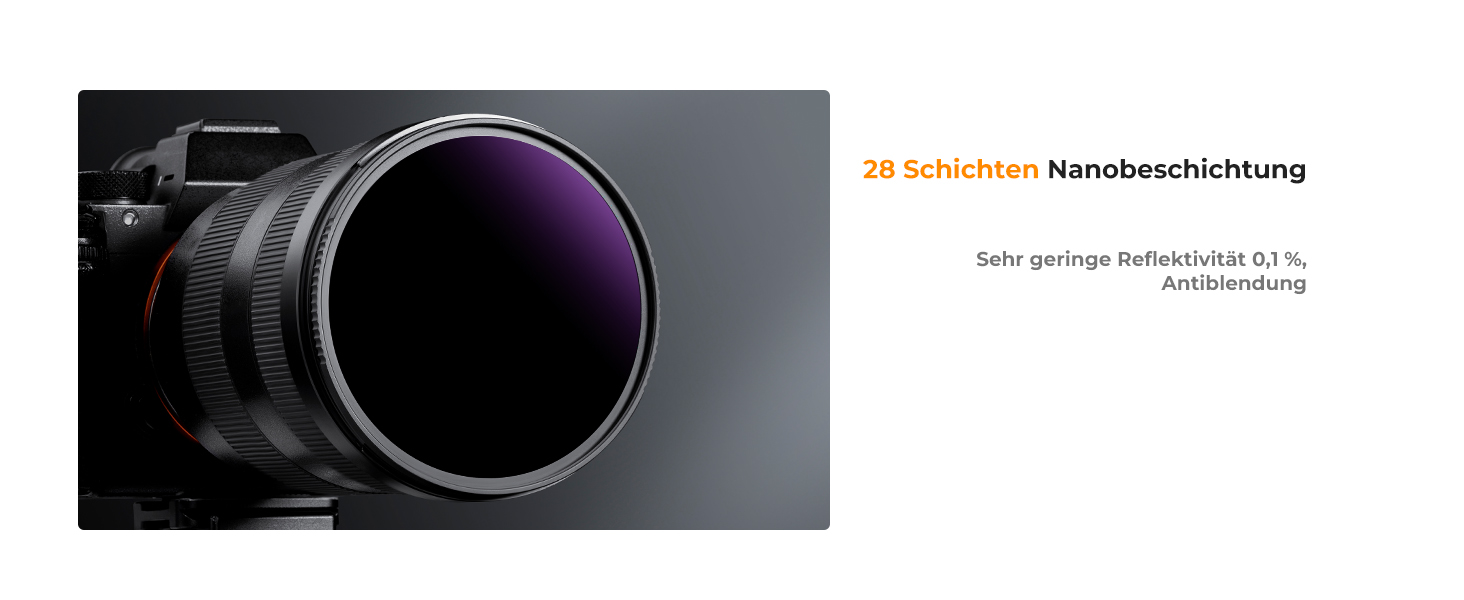 Фільтр K&F Concept Nano-X Serie 82mm ND1000000 - нейтральний фільтр (20 ступенів затемнення) для фотографії небесних явищ