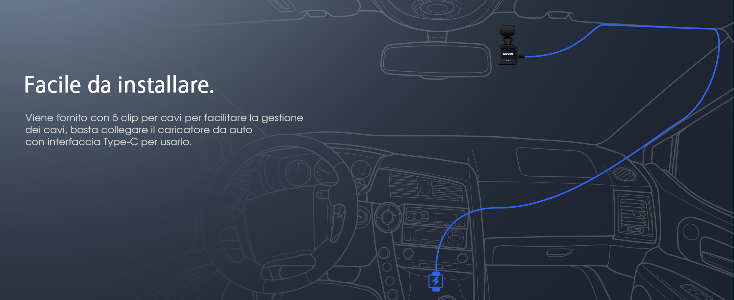 Відеореєстратор Avylet 2K Wi-Fi з GPS, IPS-дисплеєм, нічним баченням та паркуванням 24/7