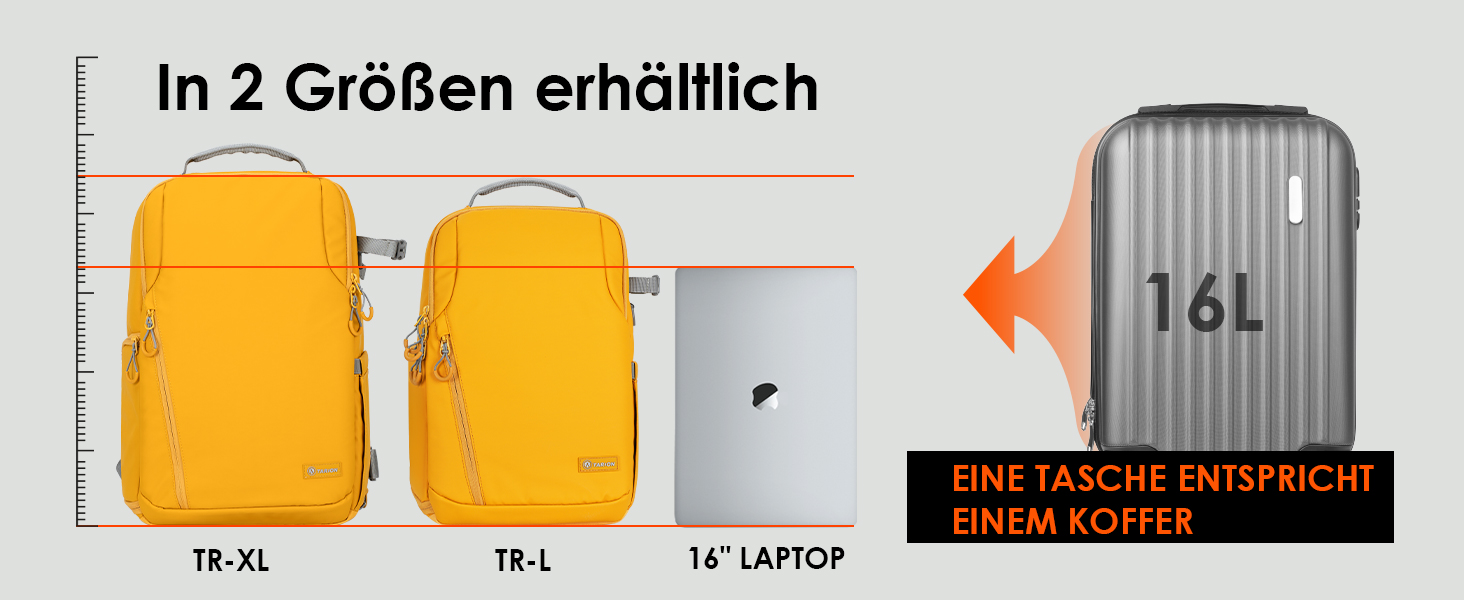 Рюкзак для камери Tarion TR-XL жовтий, водонепроникний, для DSLR з відділенням для ноутбука 15.6 дюймів та дощовиком