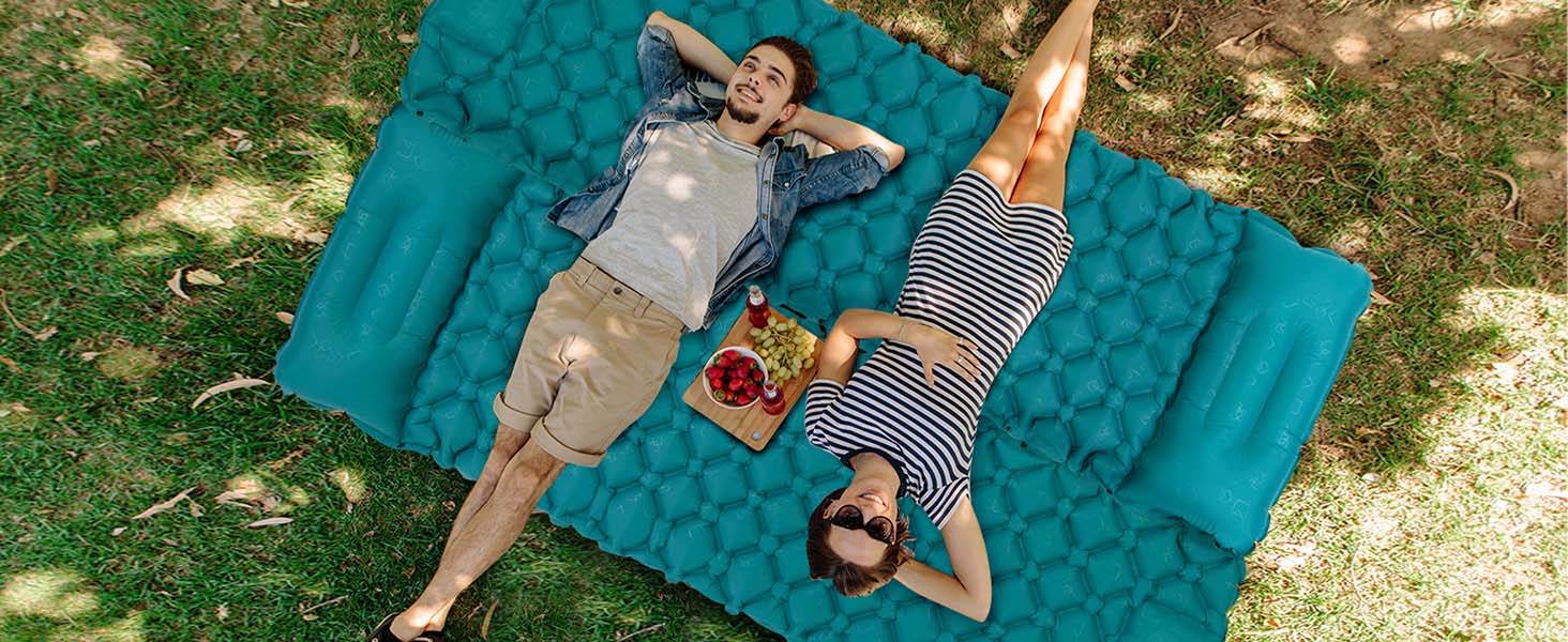 AKSOUL Килимок самонадувний туристичний для кемпінгу: Ultraleicht, компактний, легкий, портативний, для туризму, трекінгу, подорожей, відпочинку на природі