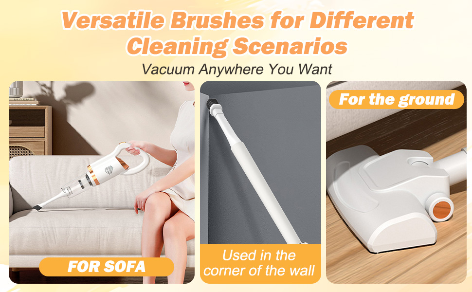 Бездротовий пилосос Yaasier: потужний акумулятор 35KPA, 40 хвилин роботи, для тварин, килимів та авто, білий