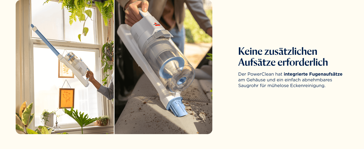 Бездротовий пилосос Bissell PowerClean FurGuard з акумулятором 2500 mAh, 280W, HEPA-фільтр, самоочищення щітки, світло FurFinder, для видалення шерсті тварин, 50 хв роботи