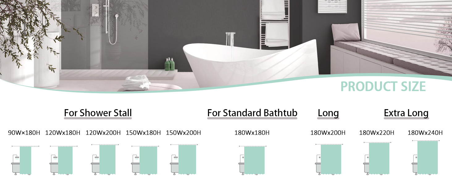 Штора для душу 120x200 см з евкаліптом, антигрибкова, акварель, водонепроникна, поліестер, з гачками для ванної кімнати