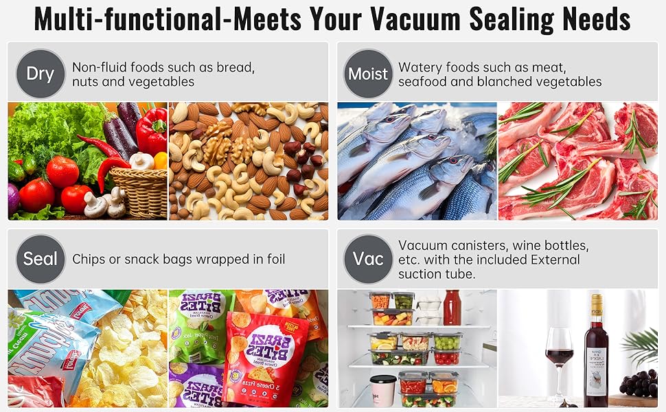 Вакуумний пакувальник DXstring для продуктів харчування, 75kPa, з 15 пакетами, автоматичний, з ріжучим пристроєм