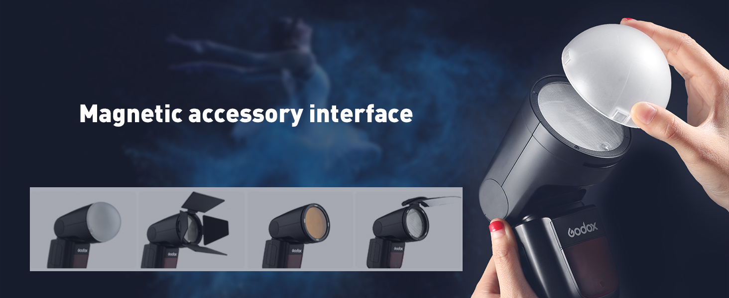 Godox V1-S: Швидкий спалах для камери Sony з Li-Ion акумулятором 2600 mAh, HSS 1/8000, 76W