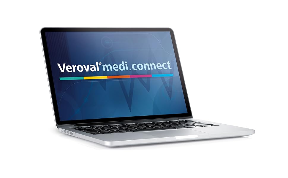 Тонометр Veroval на плече, м'яке вимірювання, клінічно перевірений, контроль положення манжети, виявляє порушення серцевого ритму, з програмним забезпеченням