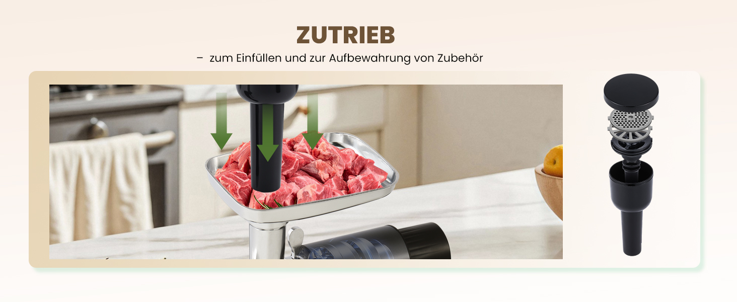 М'ясорубка електрична Huanyu 2000 Вт з сенсорним керуванням, багатофункціональна з 2 ножами та 3 дисками