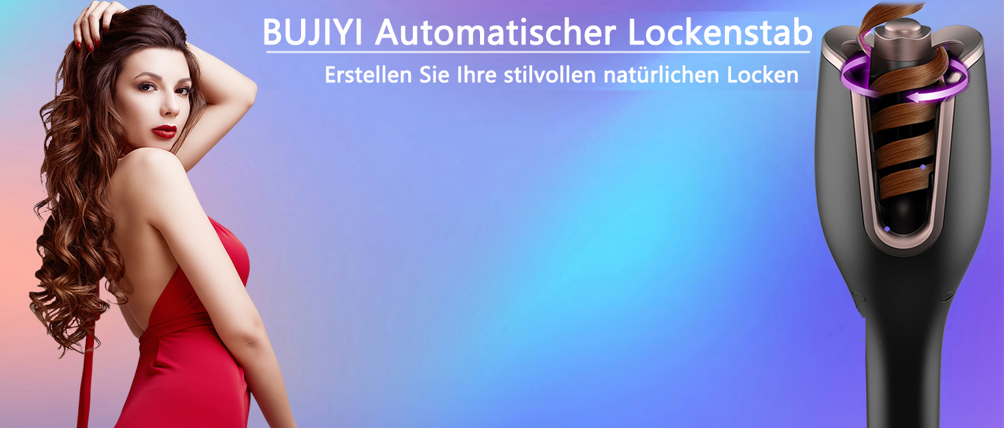 Автоматичний локкен - Lockenstab Lockenstab, великі локони, 4 температурні режими, швидкий нагрів, довготривалий ефект (чорний)