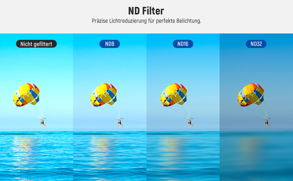 Набір фільтрів ND NEEWER для DJI Osmo Action 3/4/5 Pro (6 шт.) – ND8, ND16, ND32, ND64, ND1000, CPL, HD скло