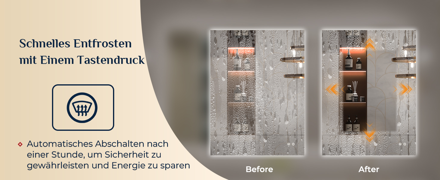 Дзеркало для ванної кімнати Keonjinn з підсвічуванням 60 см, антизапарюючий, з сенсорним вимикачем, пам'ять, 3 кольори світла, регульована яскравість, LED, без рами, прямокутне (90x90 см)