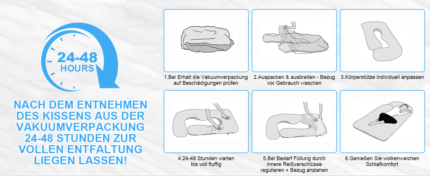 Тілоподушка SHANNA для сну на боці, U-подібна, вагітним, знімний чохол, 70 x 145 см (Сірий смугастий)