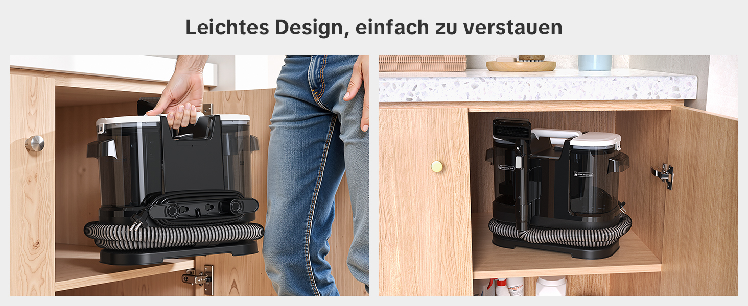 Низькопрофільний пилосос для вологого та сухого прибирання 450W з потужністю всмоктування 13500Pa, для килимів, м'яких меблів, диванів, крісел, сходи, автомобіля, килимків. Білий (чорно-білий)