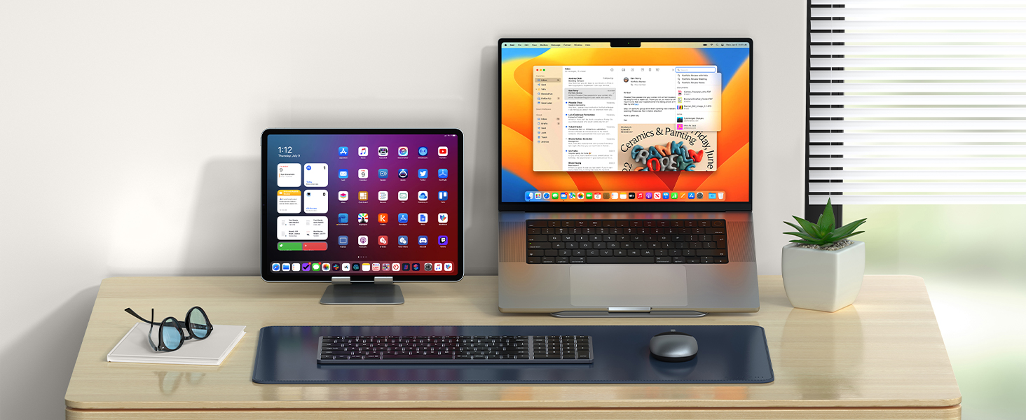 Килимок для миші SATECHI преміум PU блакитний 68x31.5 см для офісу та дому