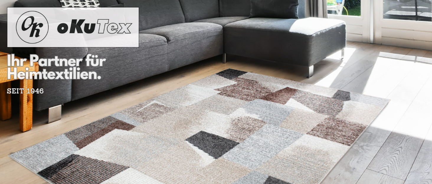 oKu-Tex килим для вітальні [80x150 см] з м'якого короткого ворсу кремового кольору - сучасний килим для дому з хвилястим геометричним дизайном, прямокутний, німецька якість