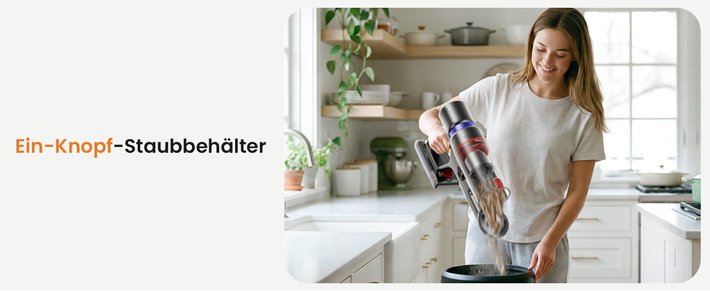 Бездротовий акумуляторний пилосос 600W з потужністю всмоктування 50KPA, 70 хвилин роботи, самостійна парковка, антизаплутана щітка та LED-дисплей, 8-ступенева фільтрація, кріплення на стіну, для шерсті тварин/килимів/твердих поверхонь/автомобіля (фіолетовий)