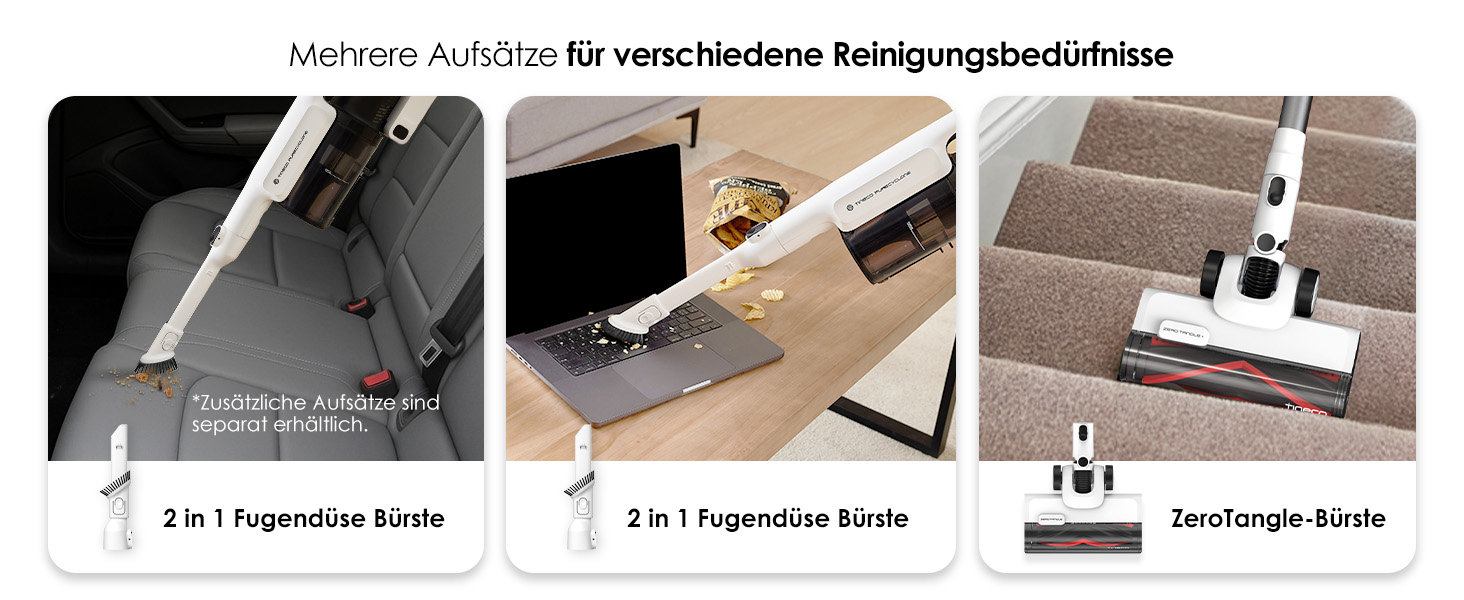 Бездротовий пилосос Tineco A30S: потужний акумуляторний вертикальний пилосос з великим контейнером для пилу та турбощіткою для видалення шерсті тварин