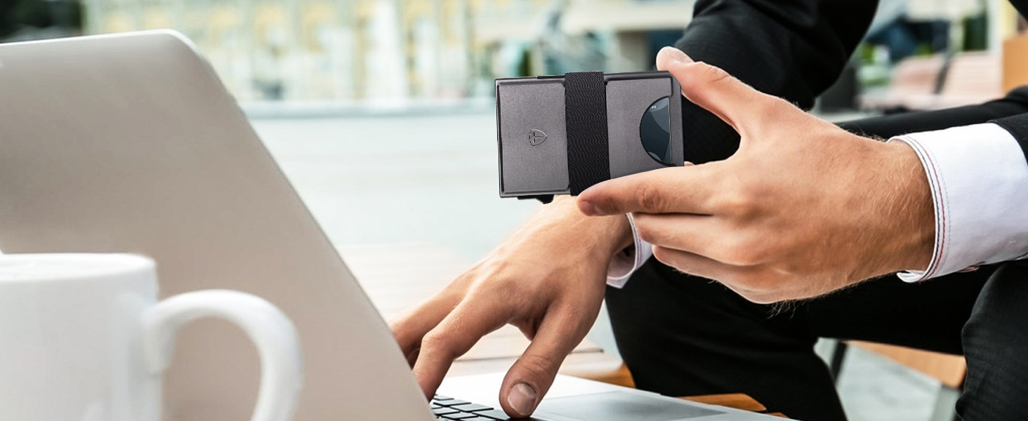 Елегантне металеве картхолдер для 12 карт з RFID захистом (алюміній, сірий)