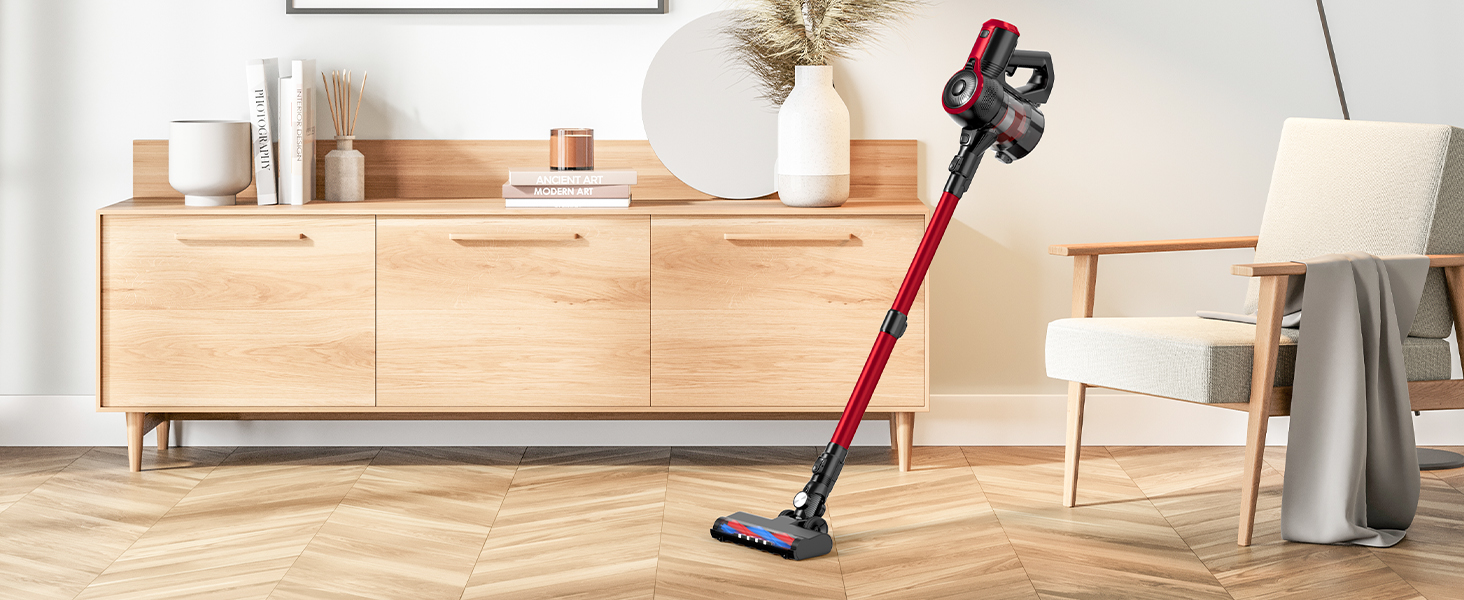 VEGREM Бездротовий акумуляторний пилосос 25Kpa з LED-підсвіткою та 2 режимами потужності, до 40 хвилин роботи