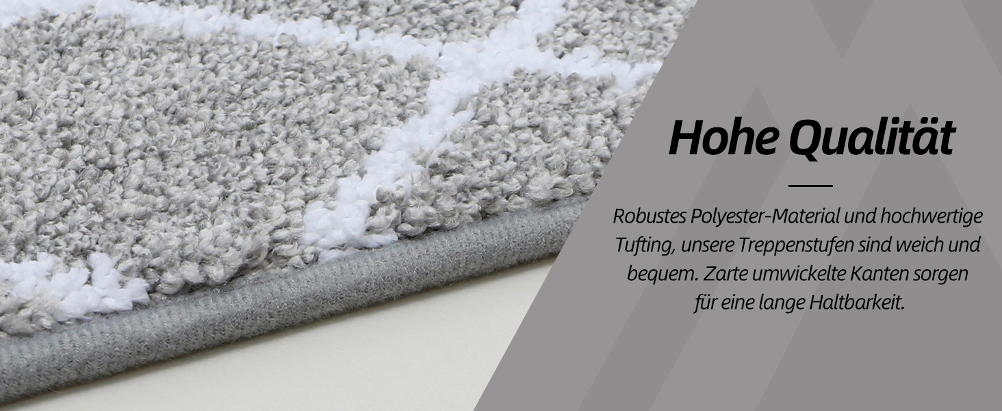 Ковзаючі сходи COSY HOMEER, 15 шт., 70x22 см, антиковзаючі, самоклеючі, машинне прання, 100% поліестер, TPE-підкладка, для дітей, літніх людей та домашніх тварин, сіро-білі