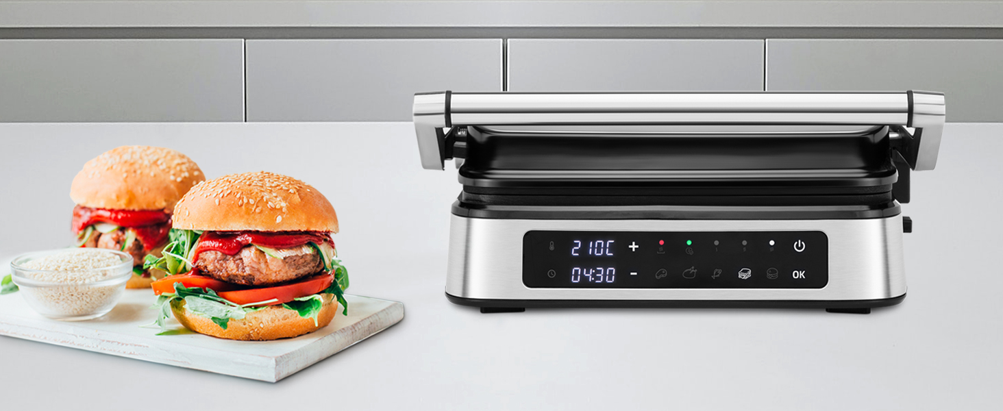 Ufesa Everest Electric Hot Plate with Touch Screen - 5 Pre-set Programs, Timer & Temperature Control