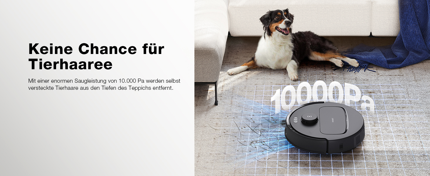 Робот-пилосос ECOVACS DEEBOT N30 PRO Omni з функцією миття, 10000 Па, технологія ZeroTangle 2.0, TruEdge, миття гарячою водою 60°C, сушка гарячим повітрям, білий (чорний)