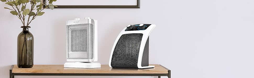 Керамічний обігрівач Cecotec Ready Warm 6100: поворотний, 1500 Вт, 3 режими, термостат, захист від перекидання, для кімнат до 20 м², білий
