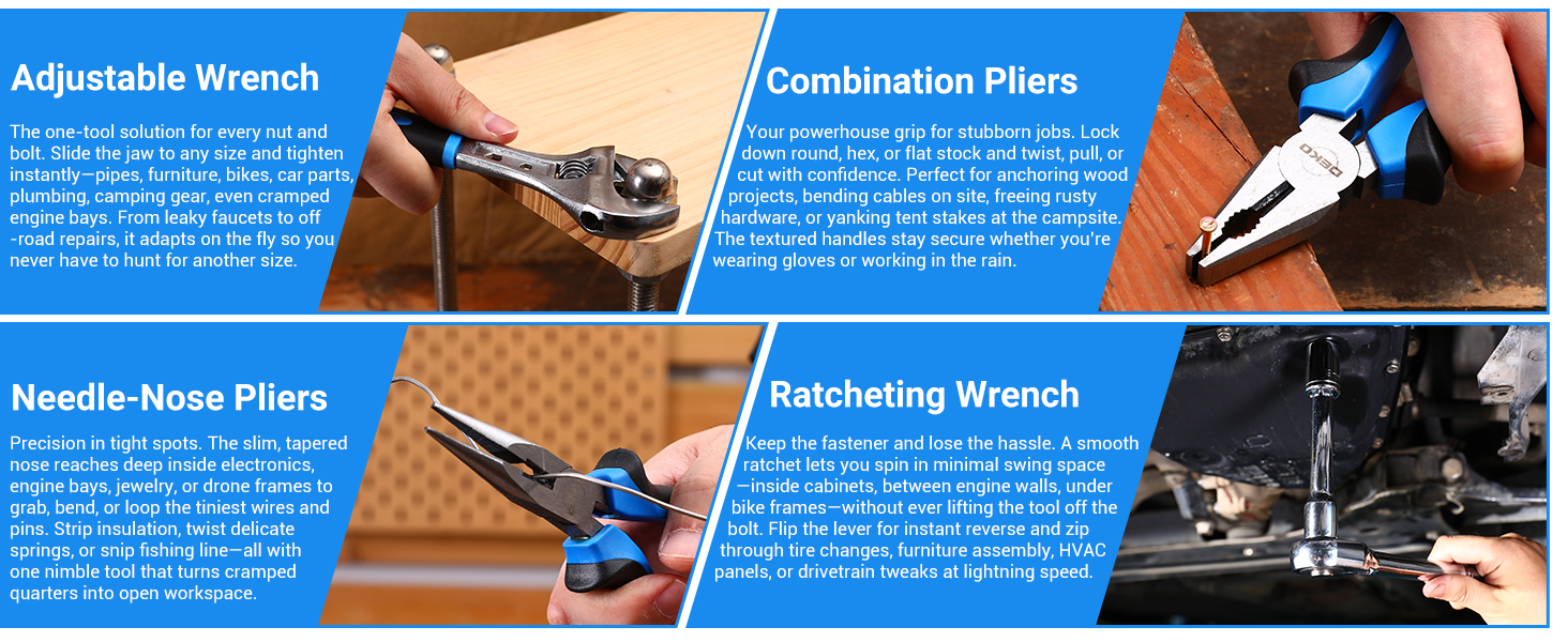 Набір акумуляторної дрилі DEKO 12V: 238 штук у кейсі. Акумуляторна дриль-шуруповерт для дому, рукоділля та ремонту. Комплект інструментів (блакитний)