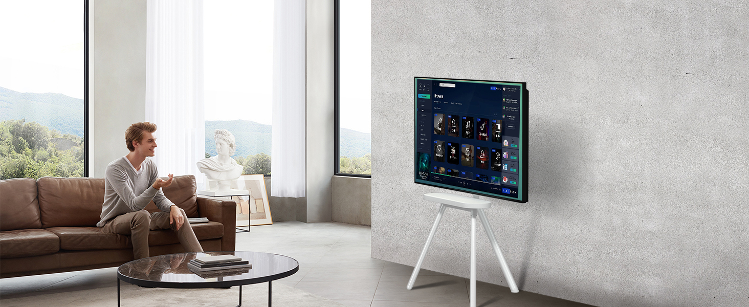 Підставка для телевізора PUTORSEN: поворотна, регульована по висоті, 43-65 дюймів, до 40 кг, VESA 400x400 (сірий або білий)