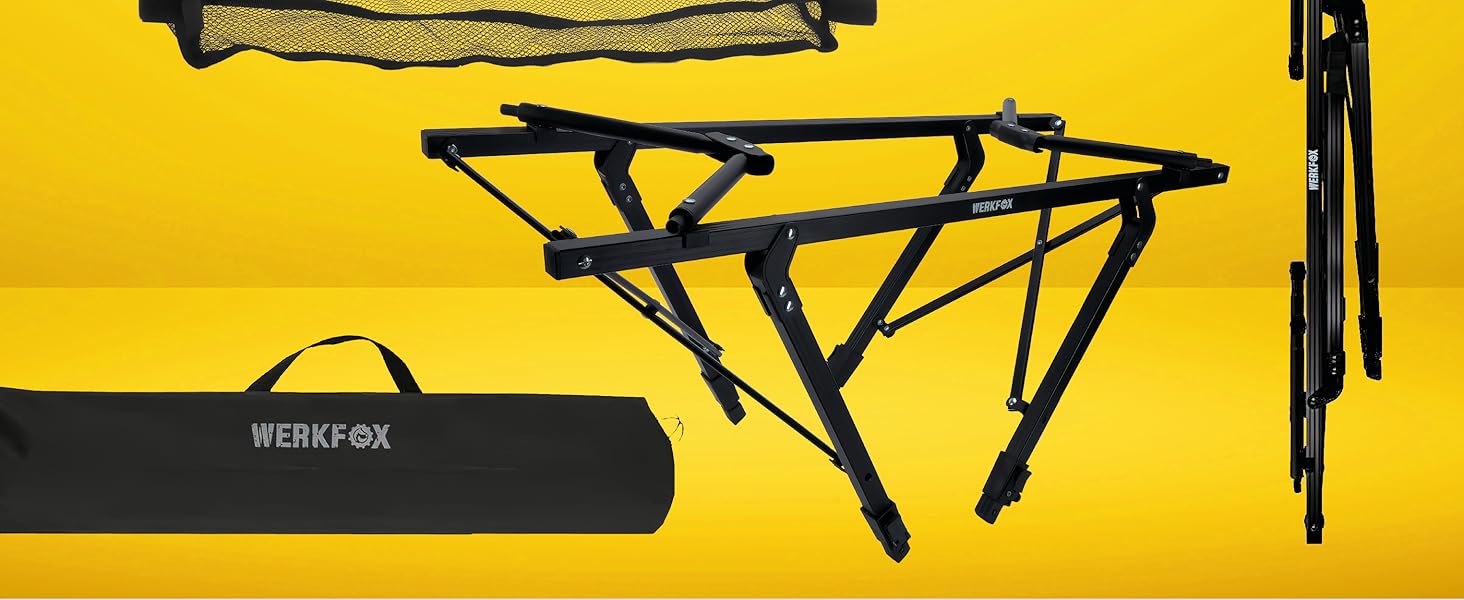 Складаний туристичний стіл Werkfox: регульована висота, 90x51 см, до 30 кг, з сумкою