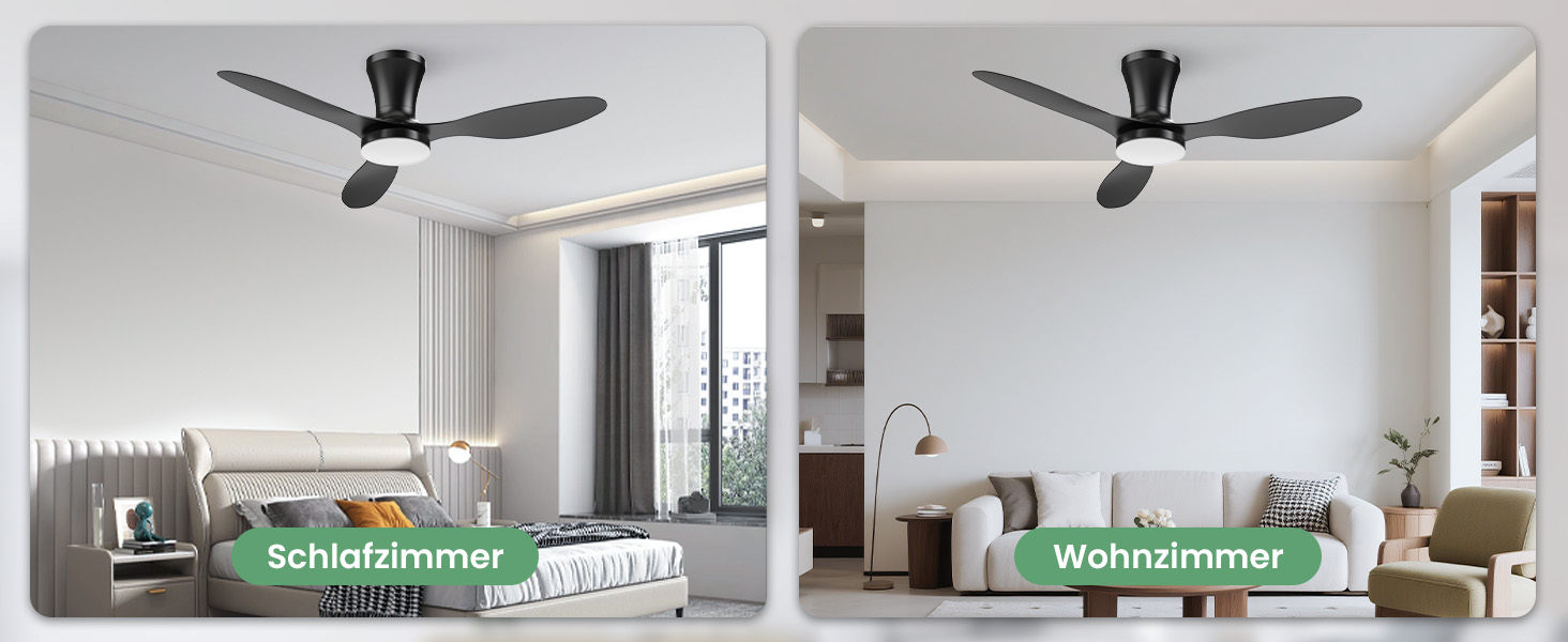 Стеляний вентилятор з підсвічуванням, тихий, 106 см. З пультом керування, 3 режими, регульоване LED-освітлення, 6 швидкостей для спальні/вітальні