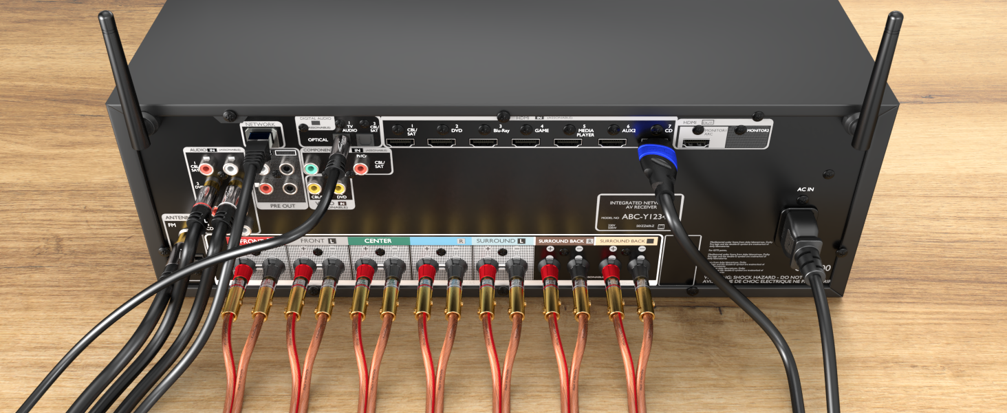 Бананові конектори KabelDirekt (5 пар) - для акустичних кабелів до 6 мм², позолочені, гвинтові