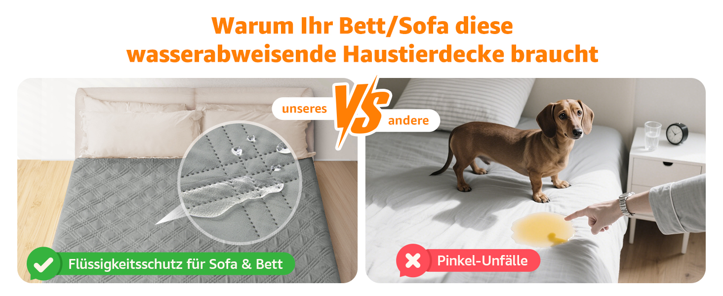 Водонепроникний килимок для собак Pick for Life 208x208 см - захист дивану та ліжка. Миючий килимок для великих та маленьких собак, сірий