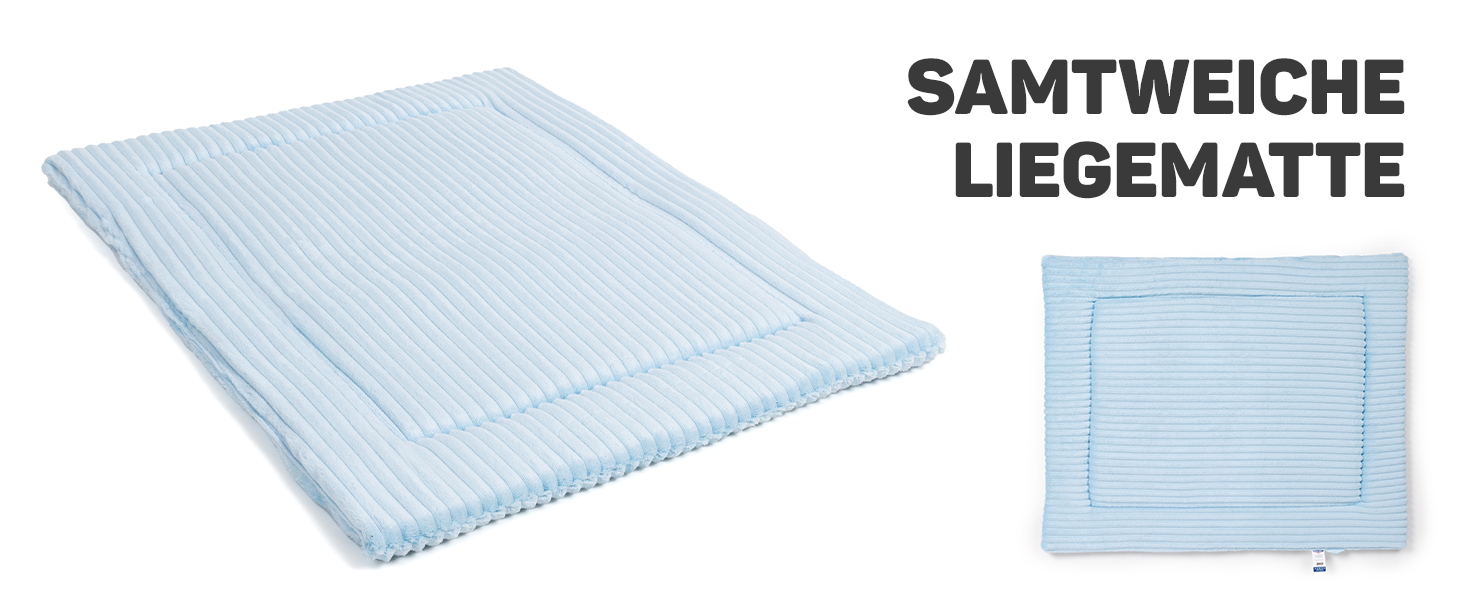 Килимок для собак Wallace & Jone Cardi, 60x45 см, світло-блакитний, для маленьких собак