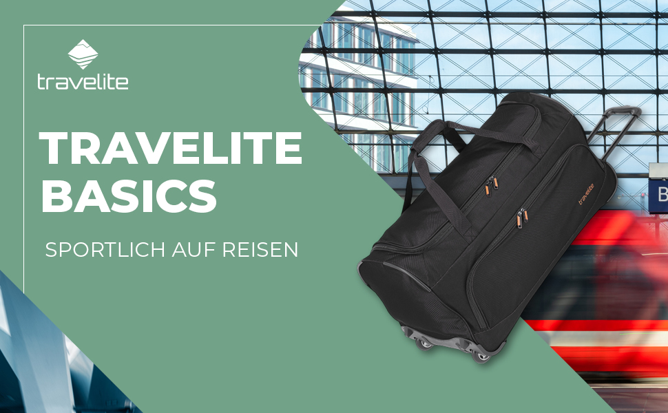Дорожня сумка на колесах Travelite Basics Fresh, спортивна, м'яка, 71 см, 89 л
