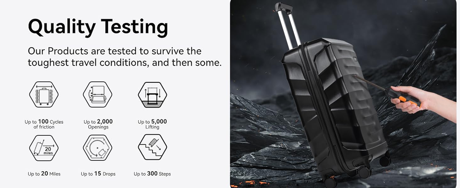 Набір валіз Sea Choice 5 в 1: ABS, Trolley, Gepäckset, велика місткість, ручна поклажа з TSA-замком, 1 сумка, 1 косметичка, колір: Matcha Grün