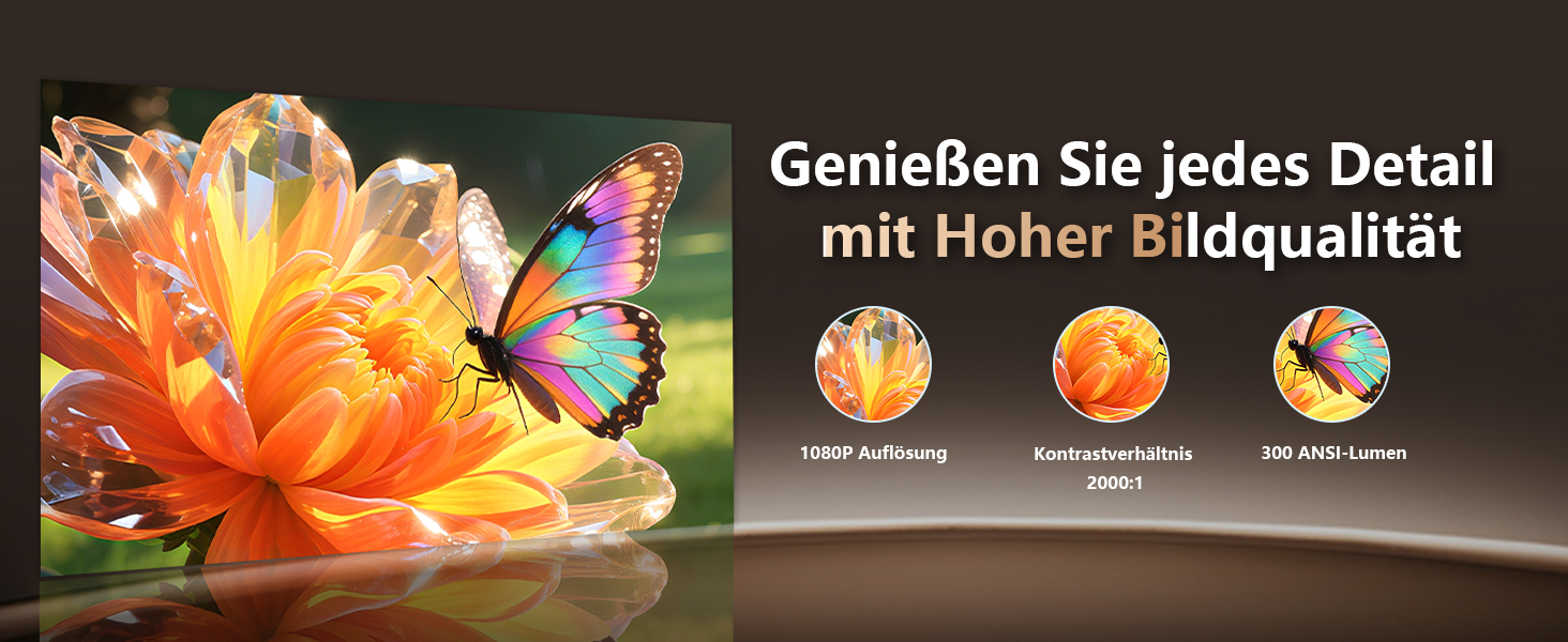 Mini проєктор HY300 HIFI: 4K/1080p, 300 ANSI люмен, Wi-Fi 6, Bluetooth, автоматична корекція трапецеїдальних спотворень для дому та кінотеатру