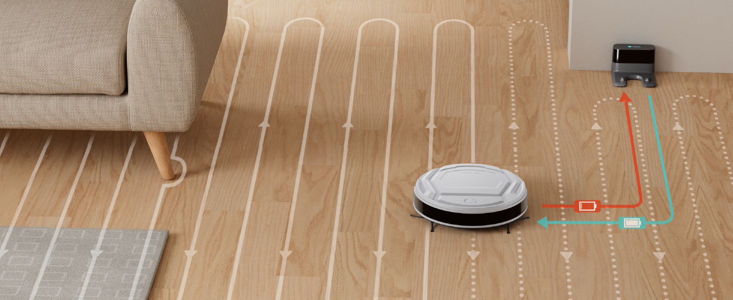 Робот-пилосос LEFANT M210 білий: потужний, тихий, з Wi-Fi та керуванням через додаток, для дому та тварин