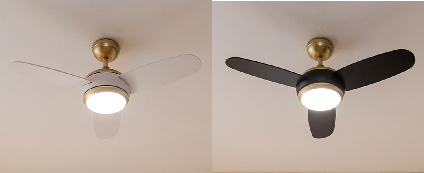 Стельовий вентилятор Cecotec EnergySilence Aero 4265 GoldBlack з LED підсвіткою 18W, діаметр 107 см (42 дюйми), пульт, таймер, 3 швидкості