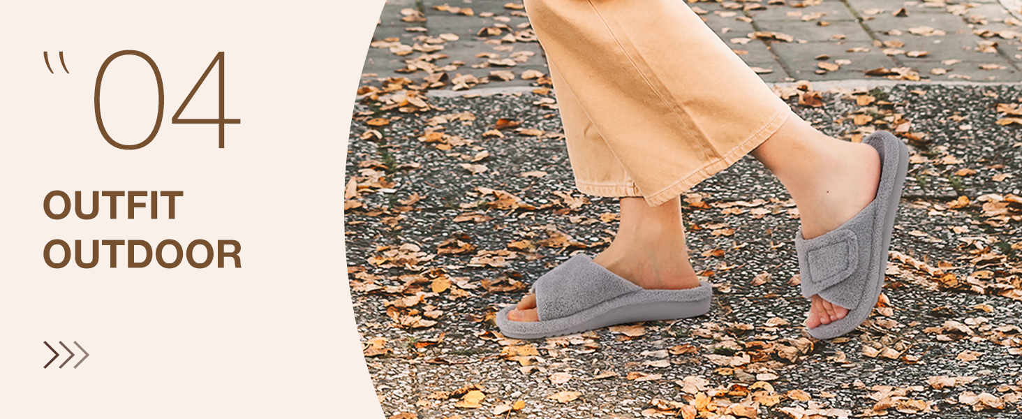 Ортопедичні домашні тапочки для жінок Litfun з підтримкою склепіння стопи, регульовані, з відкритими пальцями, для п'яткової шпори, сірі, 39 EU