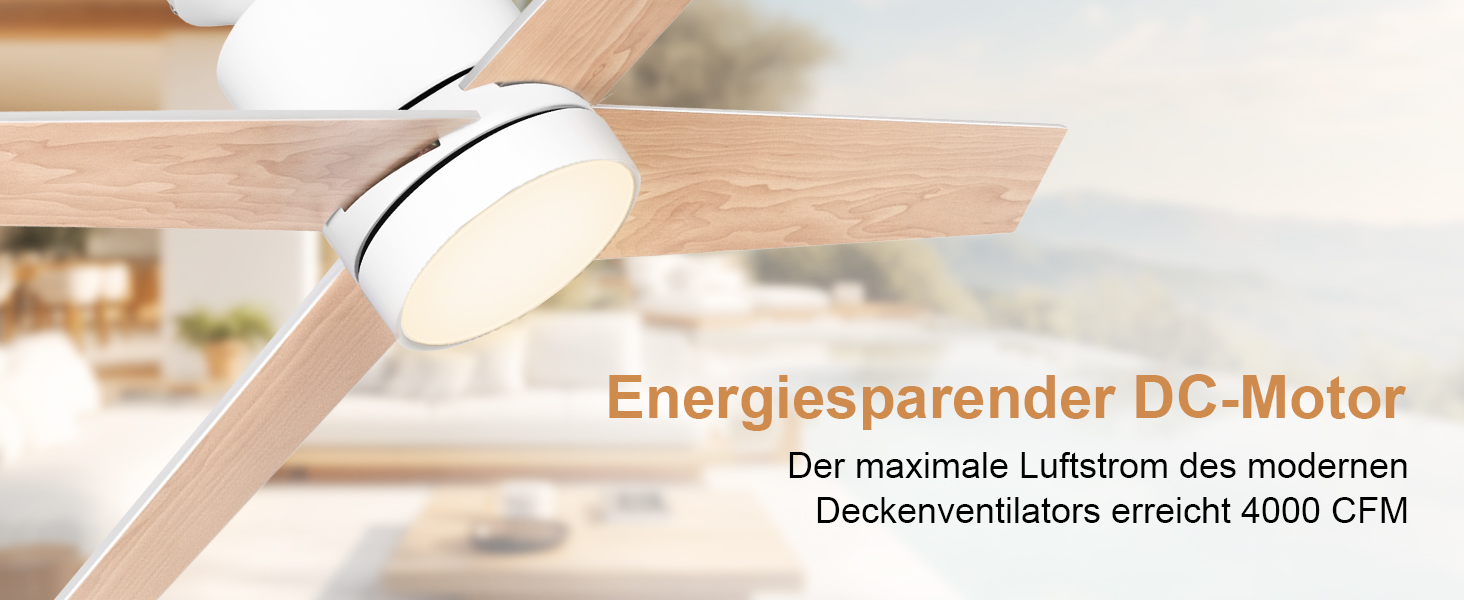 Стеляний вентилятор Ohniyou з підсвіткою та пультом дистанційного керування, 96,5 см (38 дюймів), з керуванням через додаток, тихий, з регулюванням яскравості, для спальні, тераси, внутрішнього та зовнішнього використання (білий, сучасний)