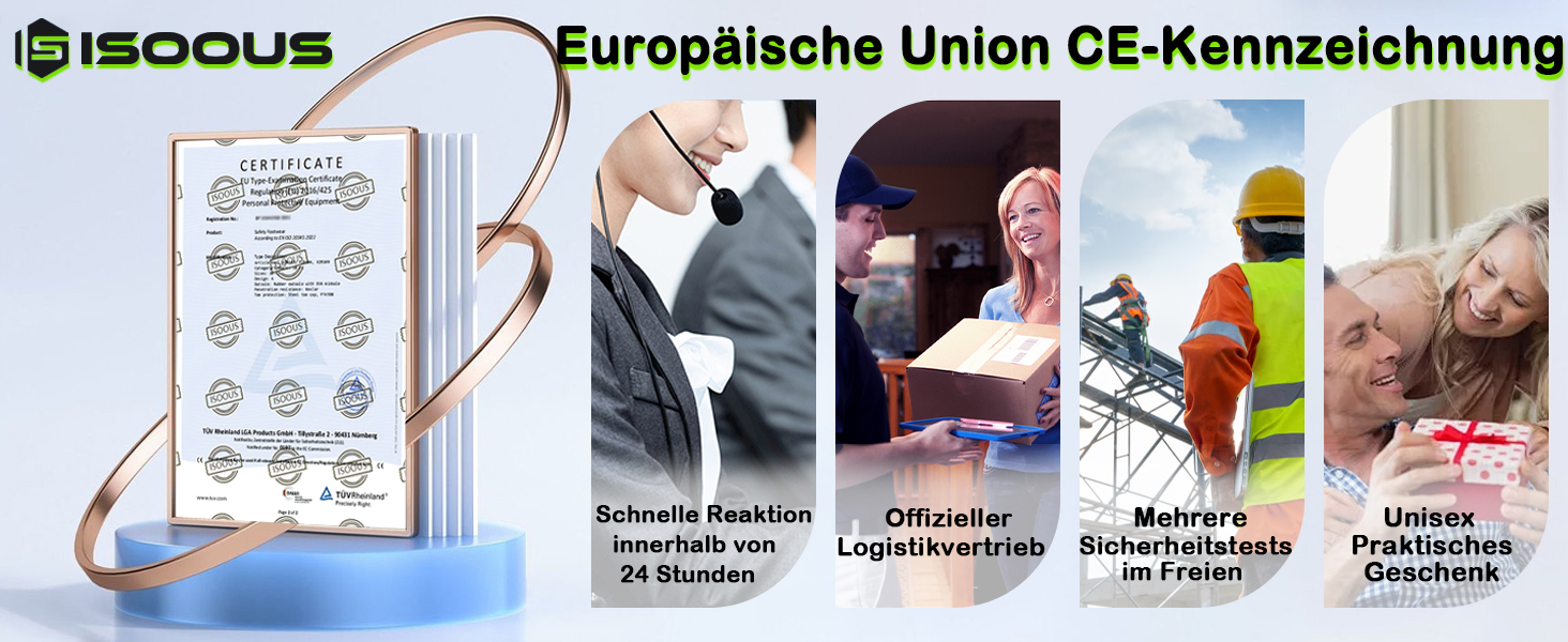 Черевики робочі ISOOUS для чоловіків та жінок, захисні черевики зі сталевим підноском, спортивні, червоні, антиковзаючі, дихаючі, 43 EU