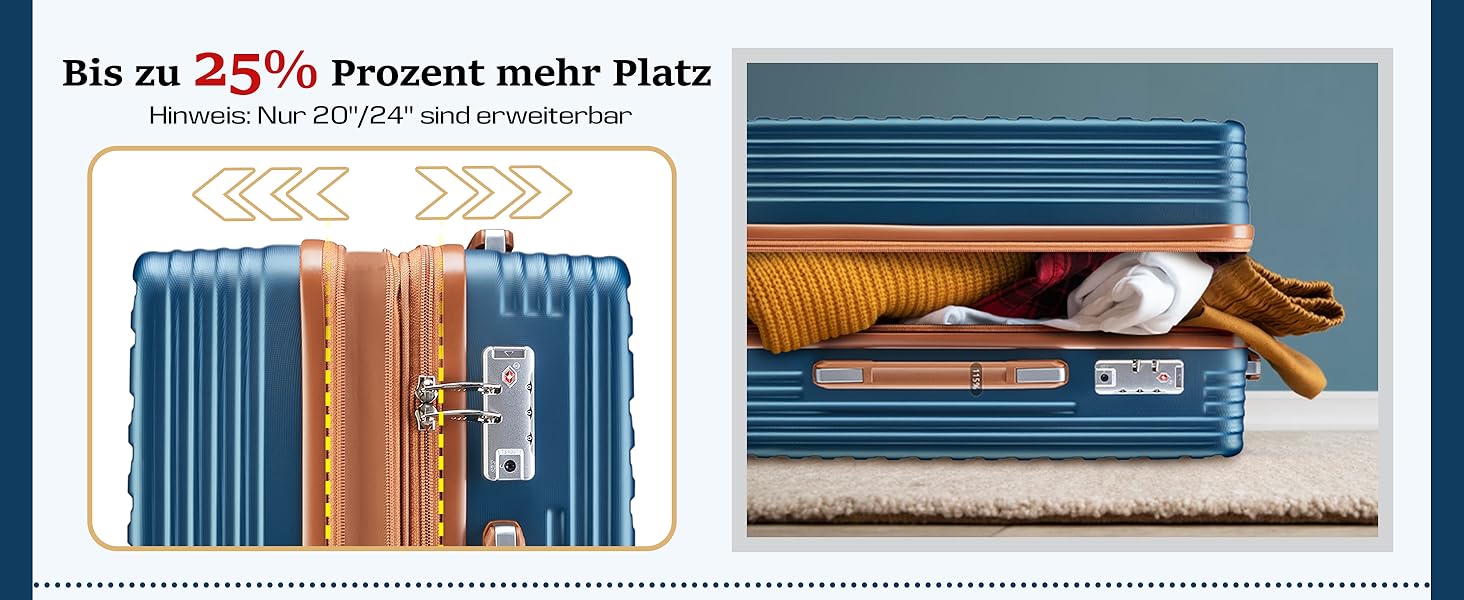 Набір валіз Joyway з ABS-пластику (4 колеса, TSA-замок) з місткою сумкою та культурою. Великий синій кофр