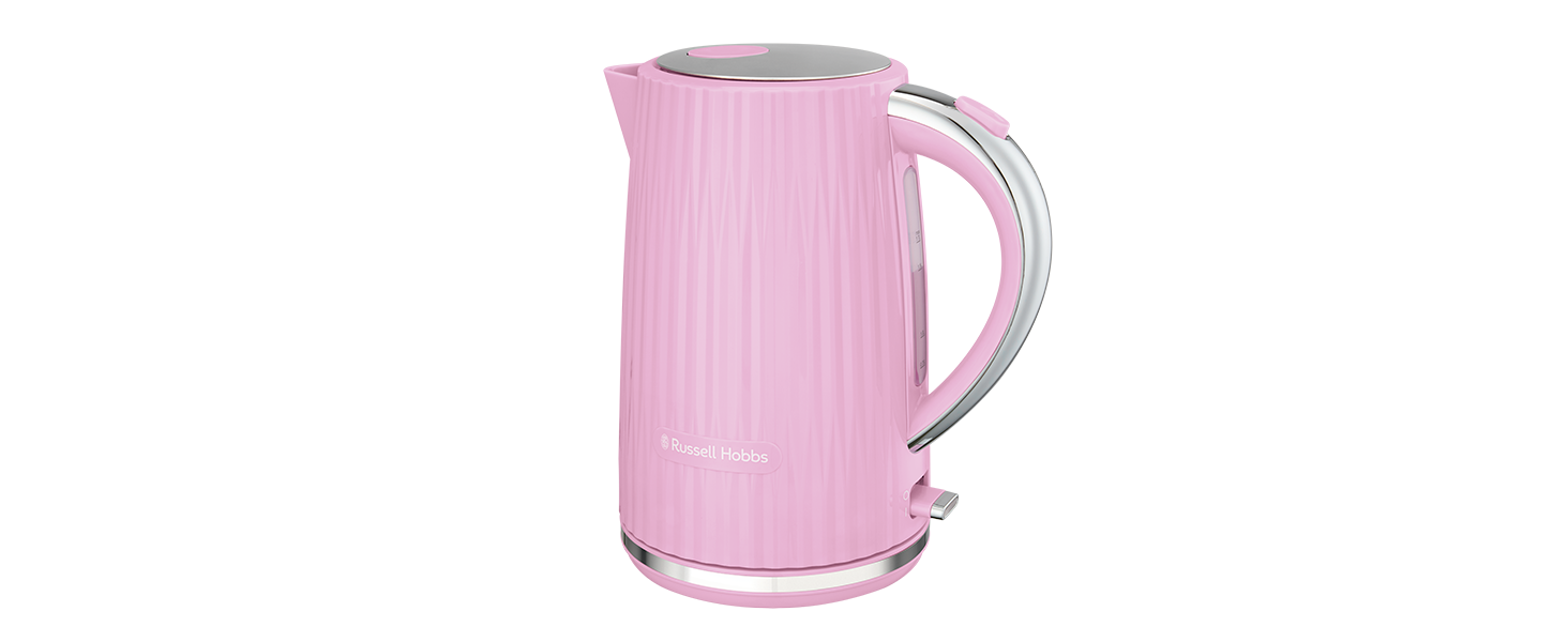 Електрочайник Russell Hobbs Eden 1,7 л 2400 Вт, білий, з нержавіючої сталі, знімний фільтр від накипу, індикатор рівня води, кнопка відкриття кришки, без BPA