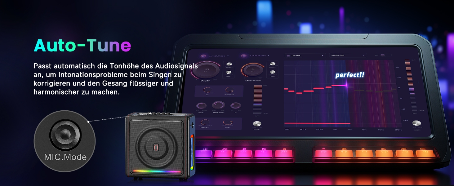 Караоке машина з 2 мікрофонами, портативна Bluetooth колонка з підсвіткою, FM, USB, TF, AUX, TWS, для дорослих та дітей, MS78