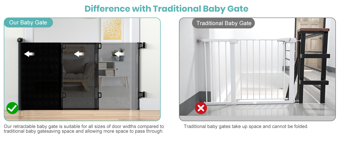 Захист для дитячих воріт Nalezuns, висувний, 0-180 см, сірий, для дітей