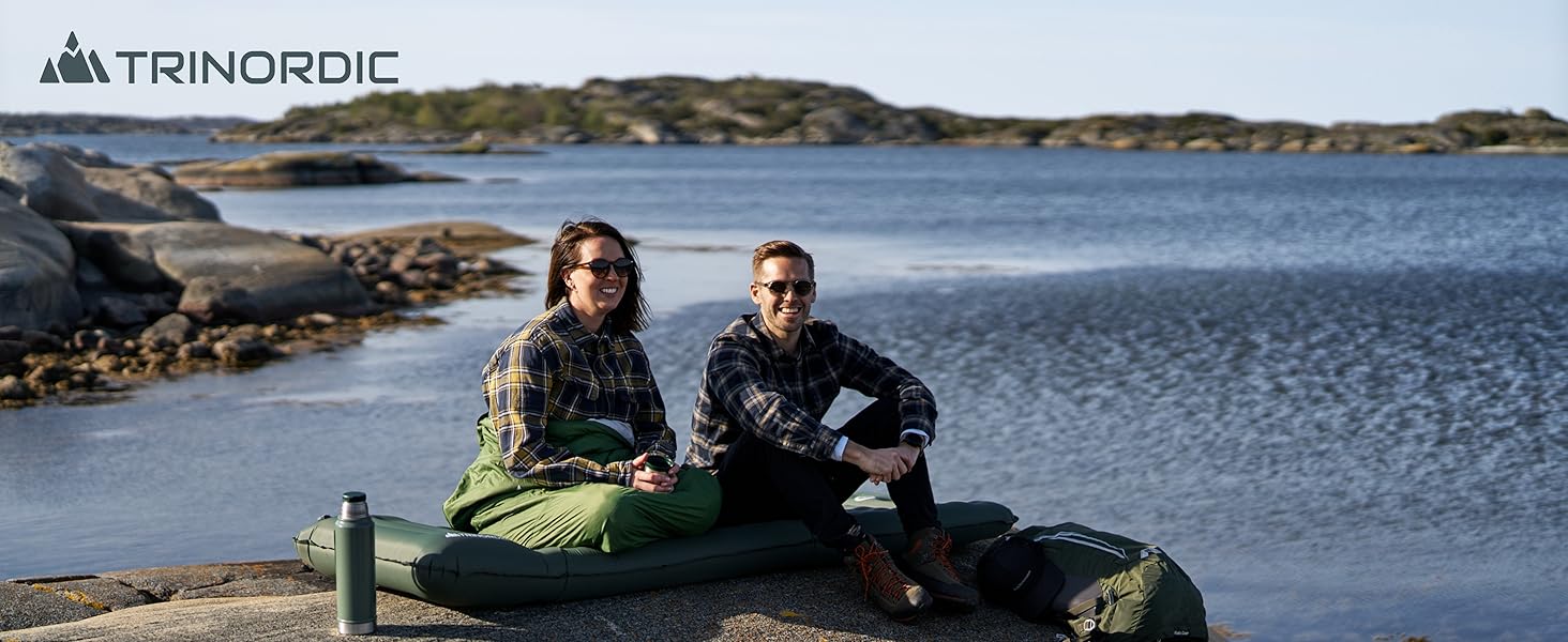 Каремат надувний екстра-товстий 12 см, ширина 70 см з помпою та подушкою для кемпінгу, туризму та велопоходів