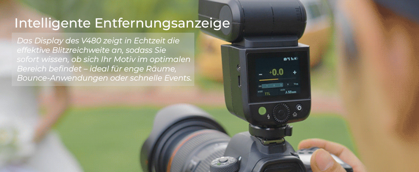 Спалах GODOX Blitz V480C з сенсорним екраном, GN50, TTL, HSS 1/8000s, сумісний з Canon R6 Mark II R10 R7 R100 EOS-R R5 Mark II R6 RP R8 M50 600D 90D 700D 750D