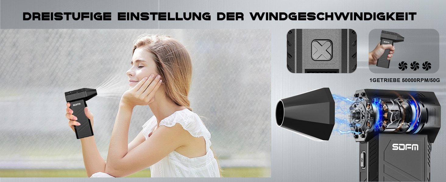 Електричний пилосос для чищення повітряним струменем X3Max-Black: Комплект для чищення ПК, електроніки, диванів, авто