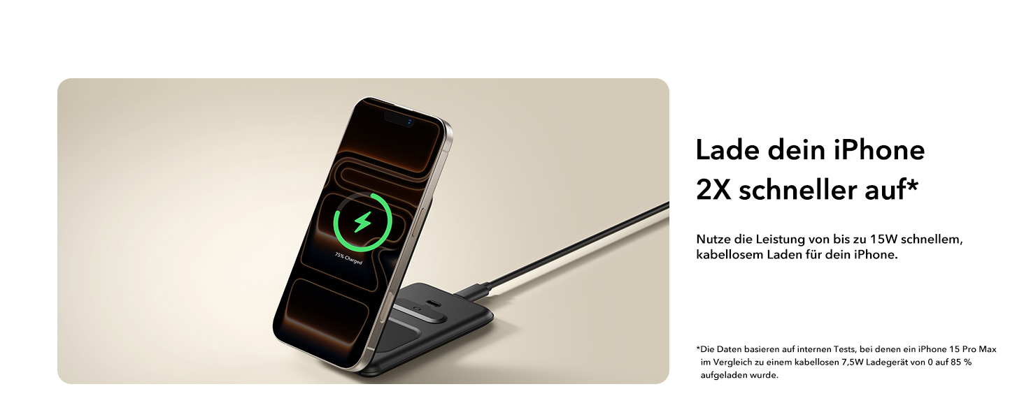 Зарядний станція 3-в-1 ESR для Apple Watch та iPhone з MagSafe, чорна (15W)