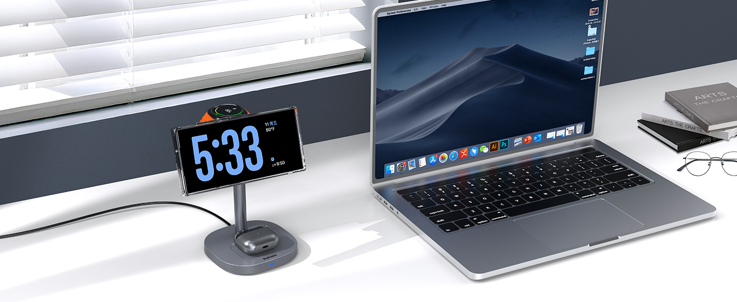 Qi2 MagSafe Зарядний пристрій 3-в-1 для Samsung Galaxy S26 Ultra/S25/Z Fold 7, Galaxy Watch 8/Ultra, Buds 4 Pro